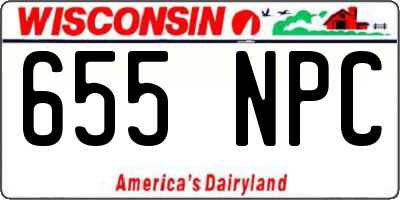 WI license plate 655NPC