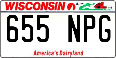 WI license plate 655NPG