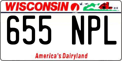 WI license plate 655NPL