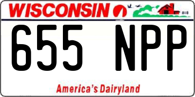 WI license plate 655NPP