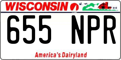 WI license plate 655NPR