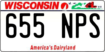 WI license plate 655NPS