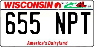 WI license plate 655NPT