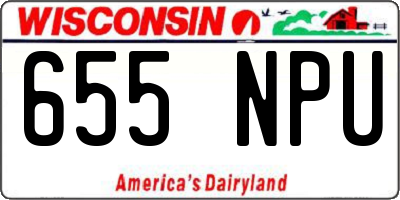 WI license plate 655NPU