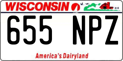 WI license plate 655NPZ