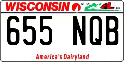 WI license plate 655NQB