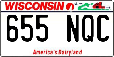 WI license plate 655NQC