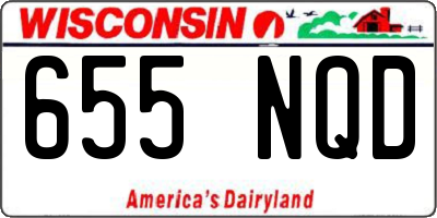 WI license plate 655NQD