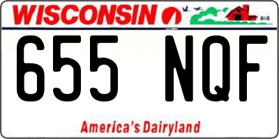 WI license plate 655NQF