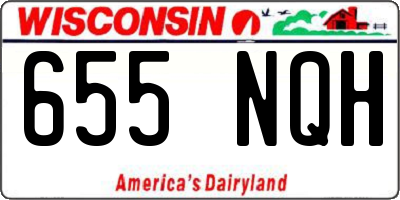 WI license plate 655NQH