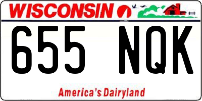 WI license plate 655NQK
