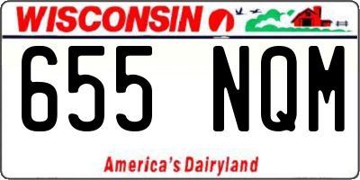 WI license plate 655NQM