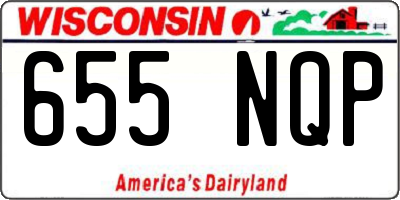 WI license plate 655NQP