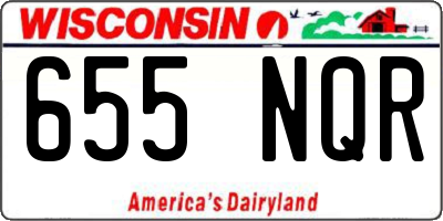 WI license plate 655NQR