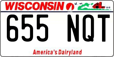 WI license plate 655NQT