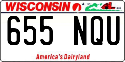 WI license plate 655NQU