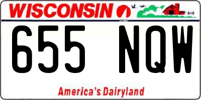 WI license plate 655NQW