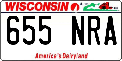 WI license plate 655NRA