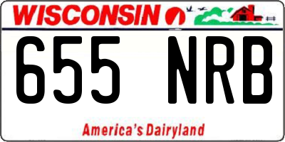 WI license plate 655NRB