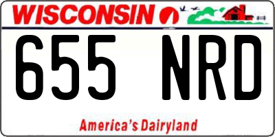 WI license plate 655NRD