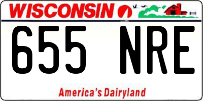 WI license plate 655NRE