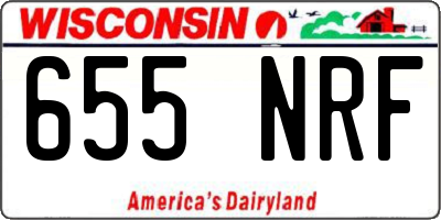 WI license plate 655NRF