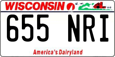 WI license plate 655NRI