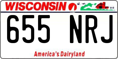 WI license plate 655NRJ