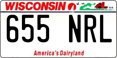 WI license plate 655NRL