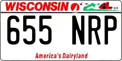 WI license plate 655NRP