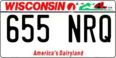 WI license plate 655NRQ