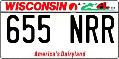 WI license plate 655NRR