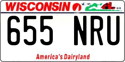 WI license plate 655NRU
