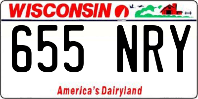 WI license plate 655NRY