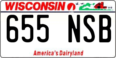 WI license plate 655NSB