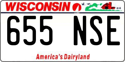 WI license plate 655NSE