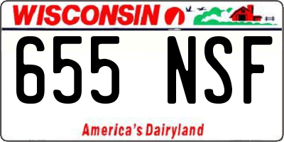 WI license plate 655NSF