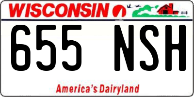 WI license plate 655NSH