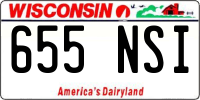 WI license plate 655NSI