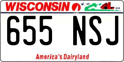 WI license plate 655NSJ