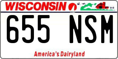 WI license plate 655NSM