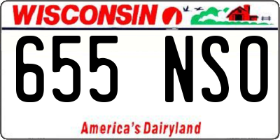 WI license plate 655NSO