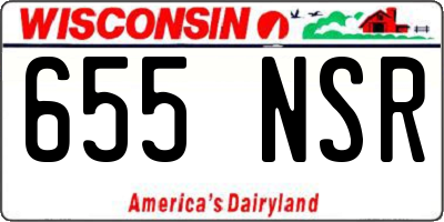WI license plate 655NSR
