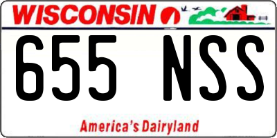 WI license plate 655NSS