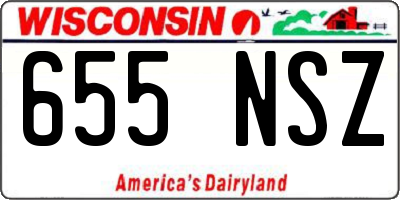 WI license plate 655NSZ