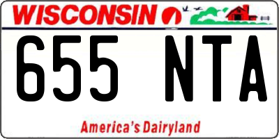 WI license plate 655NTA
