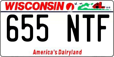WI license plate 655NTF