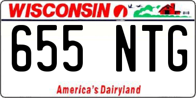WI license plate 655NTG