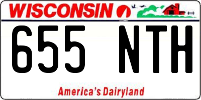 WI license plate 655NTH