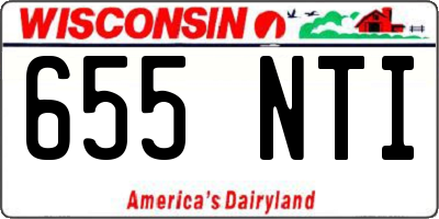 WI license plate 655NTI